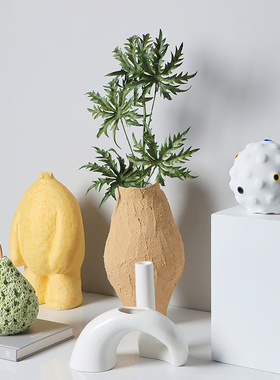 简约现代样板房陶瓷花瓶组合摆件
