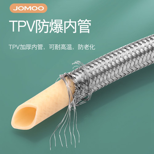 九牧冷热水龙头进水软管不锈钢编织管水槽菜盆水笼头软连接尖头管 - 图2