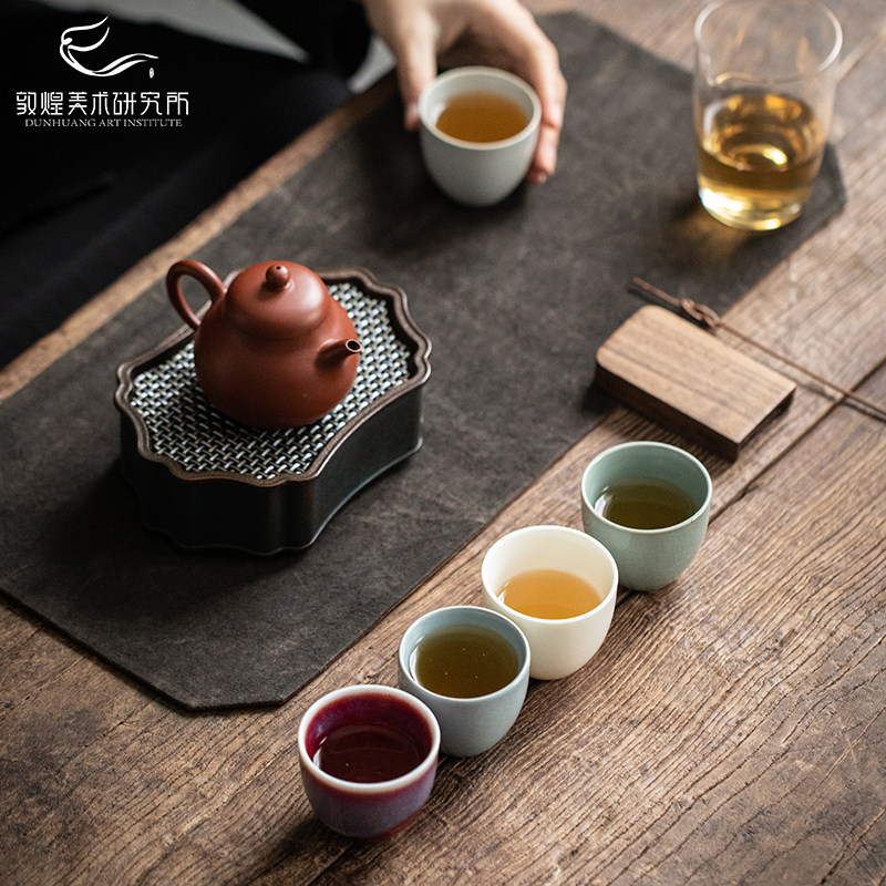 敦煌五大名窑品茗杯茶具套装博物馆文创礼品领导商务礼盒乔迁礼物