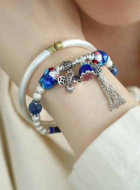 925银新中式复古民族风双鱼手串