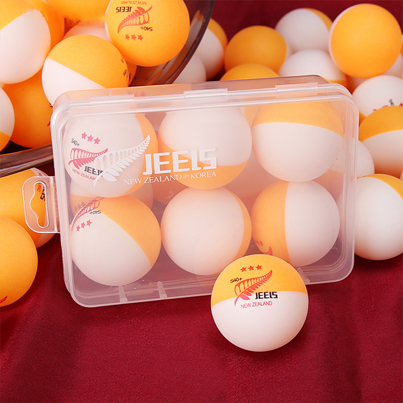 JEELS双色乒乓球三星球ABS材料40+三星乒乓球兵乓球6只收纳盒装 - 图2