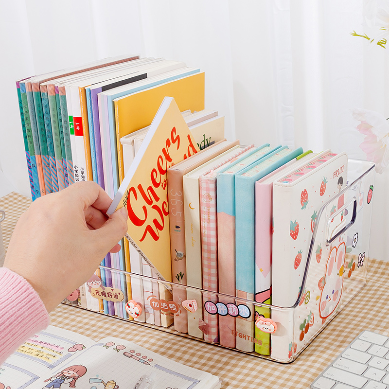 亚克力透明书立ins风桌面收纳盒 missart文具笔筒