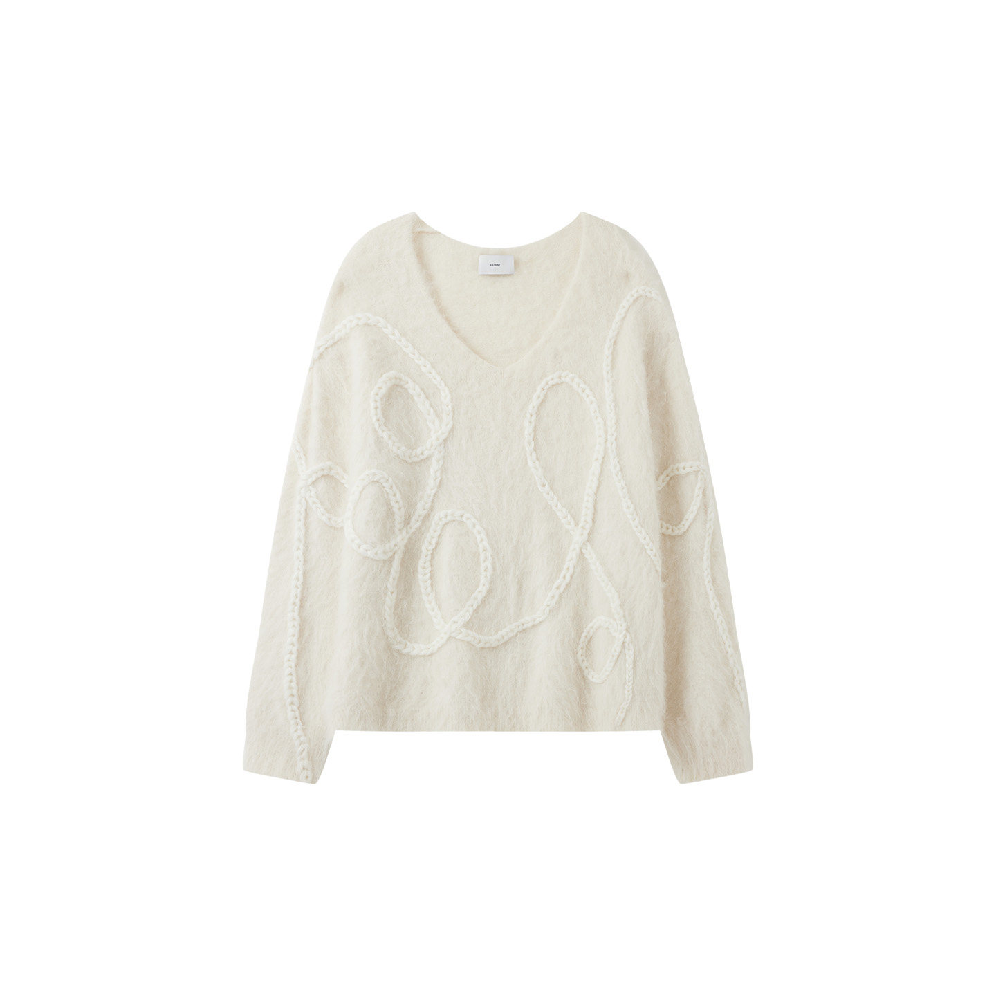 ICE DUST 2025秋冬新款立体麻花宽松套头毛衣休闲百搭长袖针织衫 - 图3