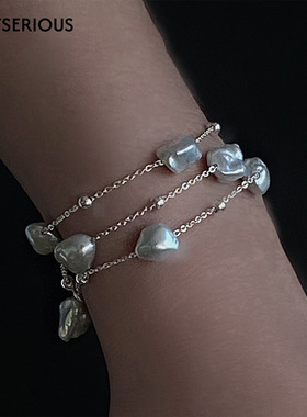 iKiCo Jewelry 2025秋季新款人鱼月光天然巴洛克珍珠项链锁骨链女