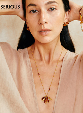 MONSECRET 2026春季新款棕榈烟花项链烟花幸运红项链女新年项链