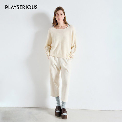 American Vintage 2025秋季新款宽松针织衫女时尚百搭休闲上衣 - 图2