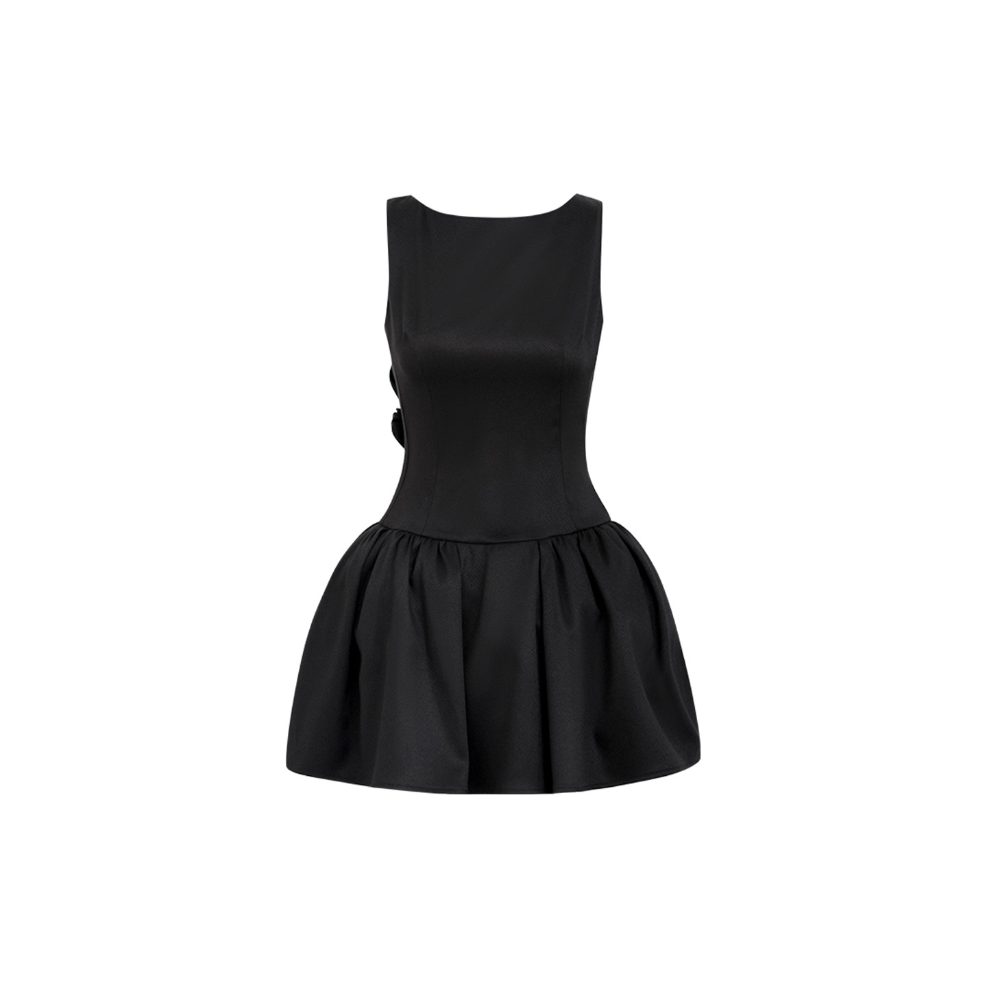 Artel Retro 2025秋季新款时尚露背花卉连衣裙女收腰无袖连衣裙 - 图3