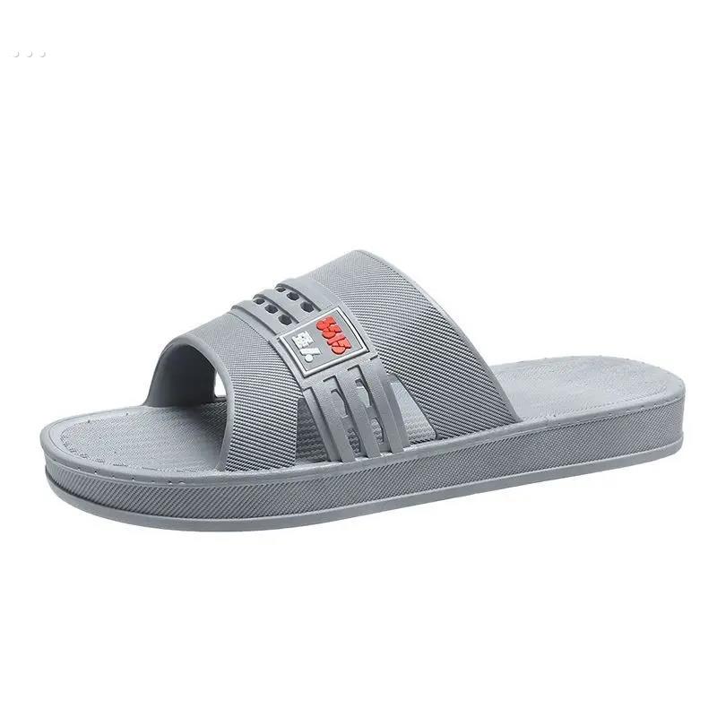 拖鞋男款硬底老爸普通拖鞋3515强人男士加厚底防滑耐磨浴室凉拖鞋 - 图3