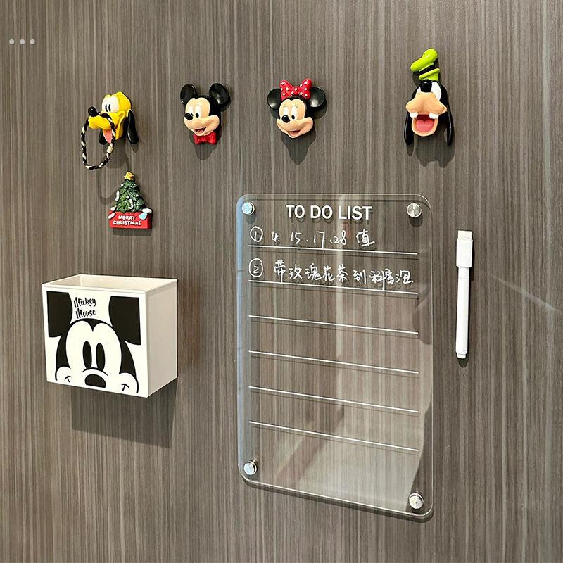 冰箱贴展示板磁贴留言板透明亚克力入户铁门磁吸周计画表备忘可擦 - 图0