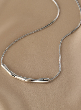 简约不规则褶皱项链女轻奢高级感