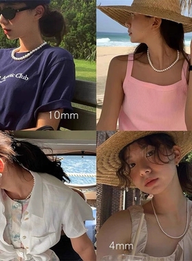 施家珍珠磁吸项链女款2025新款