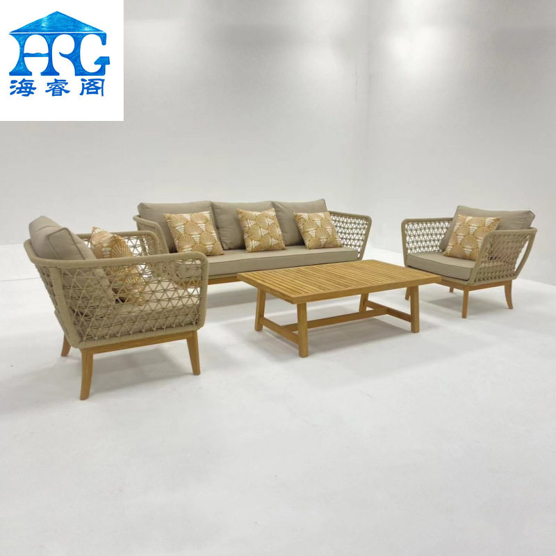 户外沙发庭院实木家具藤编椅花园休闲别墅酒店露天阳光房茶几组合,淘宝优惠券,粉丝福利购,淘宝优惠卷