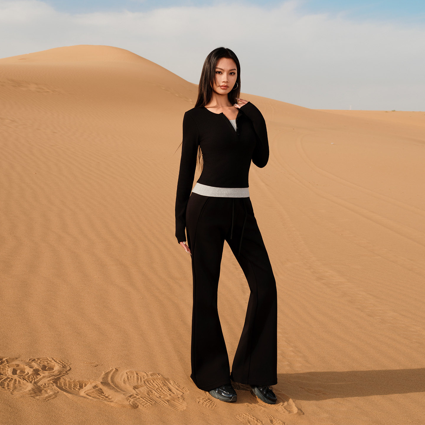 ARIALEISURE 假两件运动长袖T恤女新款普拉提训练服健身上衣,淘宝优惠券,粉丝福利购,淘宝优惠卷