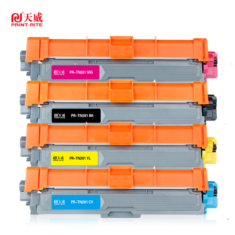 天威原装适用兄弟TN-281BK黑色粉盒TN-285CMY粉盒适用于HL3150CDN DCP9020CDN MFC9140CDN 9340 3170DW硒鼓 - 图0