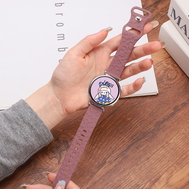 适用vivowatch5表带watch1/2/3代智能运动手表硅胶腕带iqoowatch猫爪纹手表链女款防水替换带五代个性潮配件 - 图3