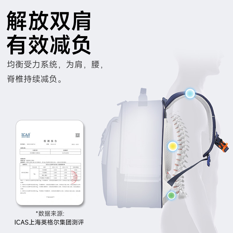 宾比书包男女儿童小学生3-6年级护脊减负轻便一二三年级双肩背包