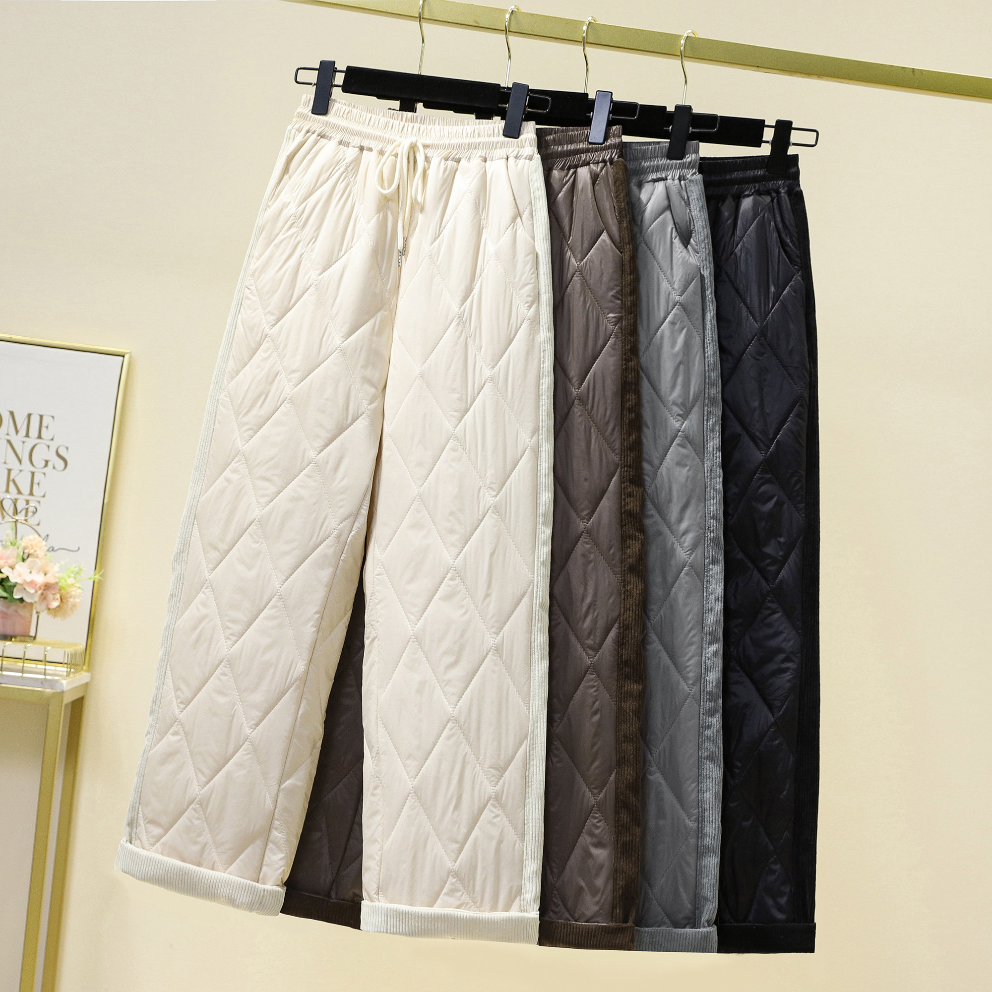 撤柜奥特莱斯清仓捡漏羽绒棉裤女外穿冬季宽松加厚保暖直筒阔腿裤,淘宝优惠券,粉丝福利购,淘宝优惠卷