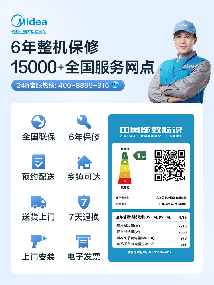 美的大3匹p一级变频冷暖柜机 美的丰光茂空调