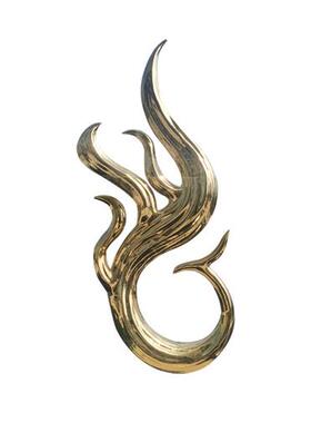 创意不锈钢金属电镀钛金凤凰雕塑摆件玄关售楼处广场酒店水池景观