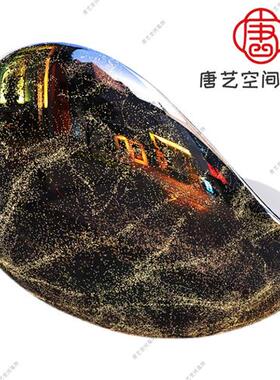 不锈钢船雕塑定制镜面水波纹小船大型金属林园枫叶艺术水景摆件