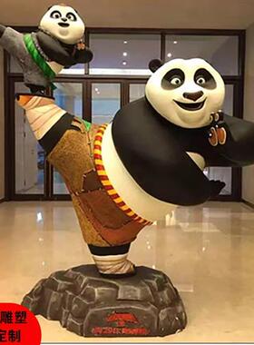 定制玻璃钢卡通雕塑动物游乐园公园大型户外商场张占占暴力熊暖场