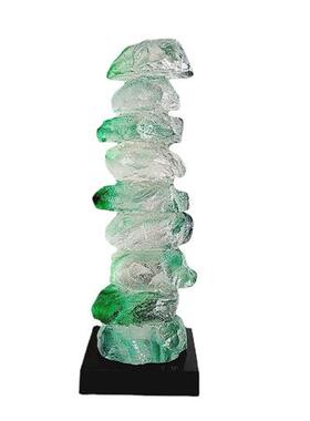 新中式创意叠层太湖石树脂摆件客厅书房透明树脂艺术雕塑摆件