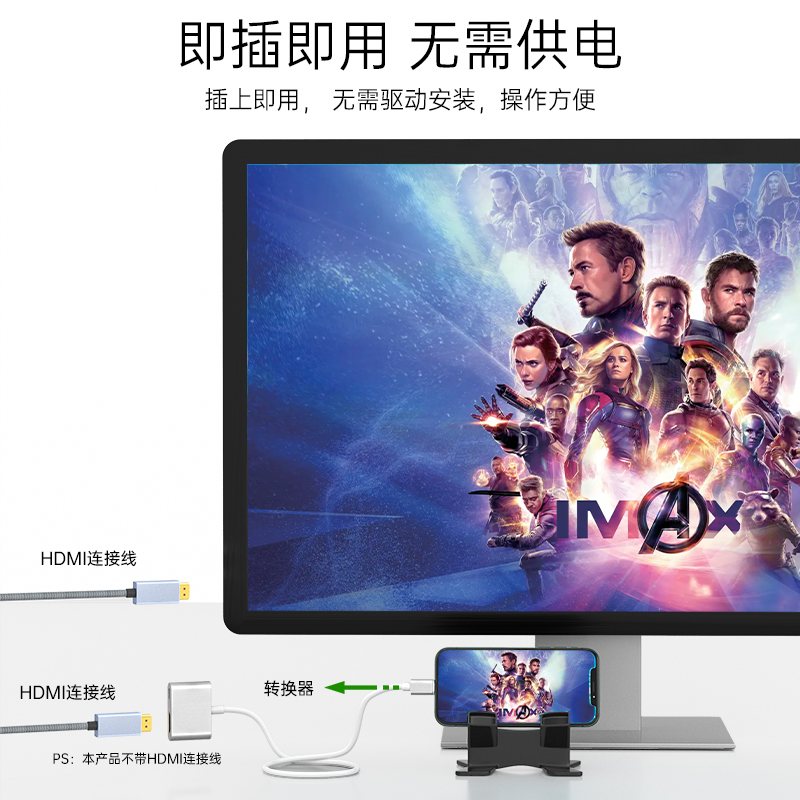 适用苹果转HDMI连接线手机高清同屏线iPad平板转接头lightning转换器vga接口投影仪电视机投屏iphone13/14Pro - 图0