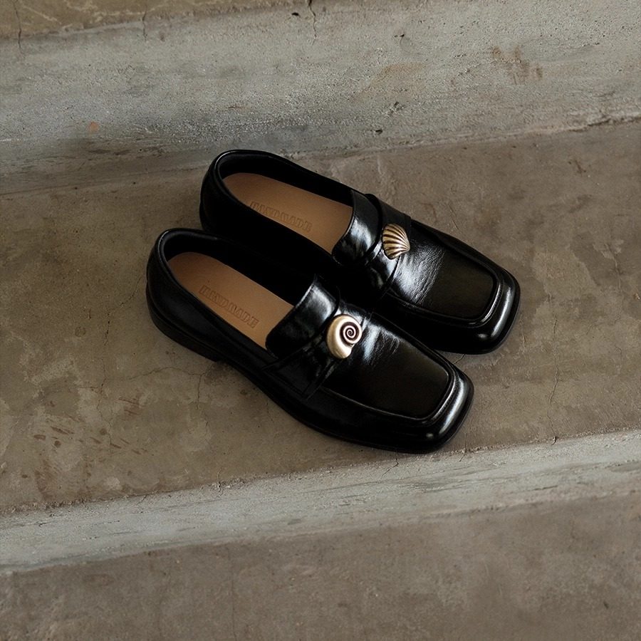 敦绿岛·贝壳乐福鞋｜粗跟小个子乐福鞋单鞋四季皮鞋,淘宝优惠券,粉丝福利购,淘宝优惠卷