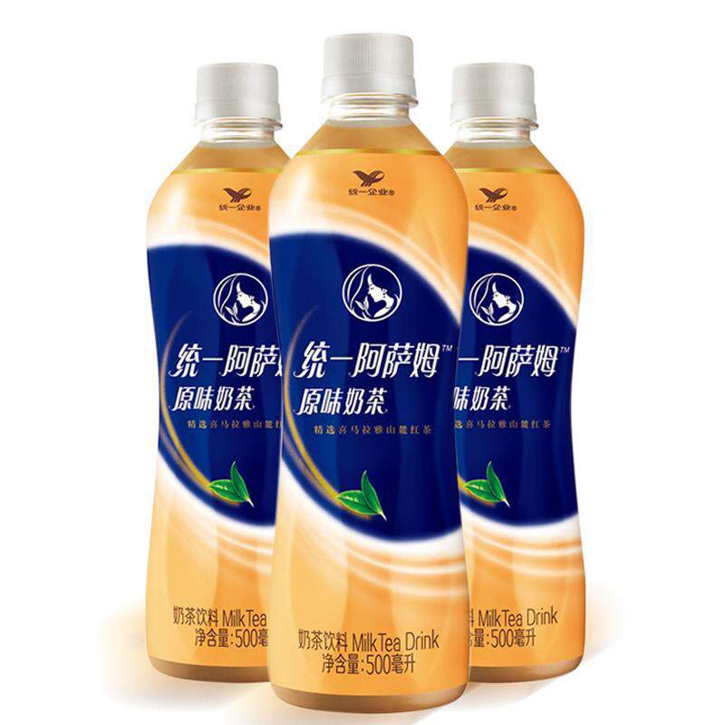 统一阿萨姆奶茶500ml*15瓶整箱特价 奶茶饮料多省包邮