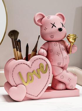 源头厂家暴力熊摆件创意笔筒桌面装饰品收纳电视柜办公室软装饰品