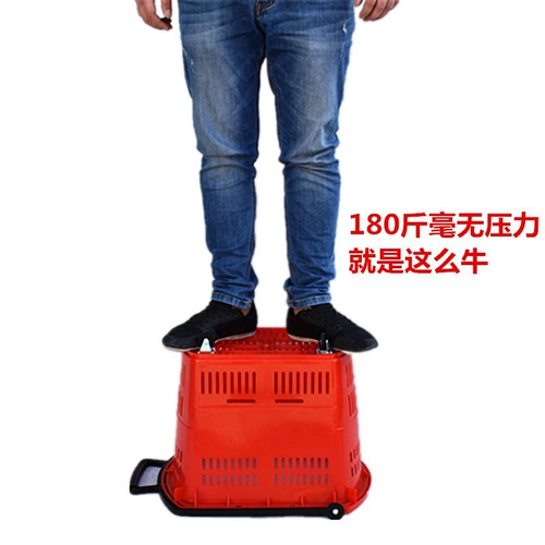 Большая корзина на четырех колесах, чемодан, пластиковый круглосуточный магазин, увеличенная толщина