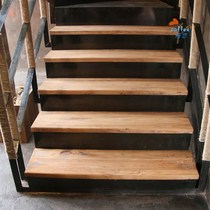 Old Elm Wood House Beam Stairway Tread Board Old Door Panel Weathered Stairway Armrest Solid Wood Old Floor Size Customisation
