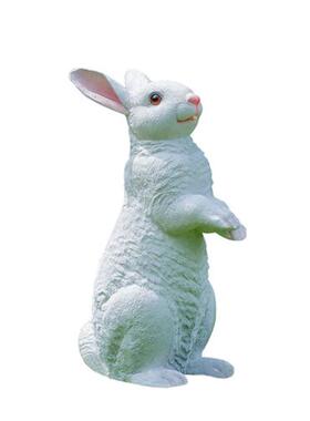 户外仿真卡通玻璃钢庭院花园林中秋布置装饰别墅景观兔子雕塑摆件