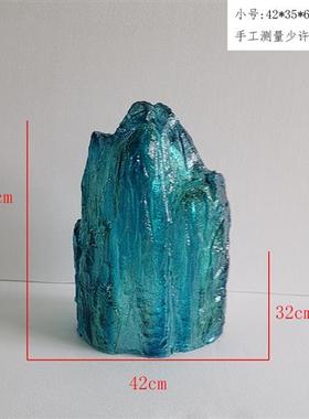 透明树脂景观石头雕塑售楼处别墅室外大型落地摆件庭院工艺品装置