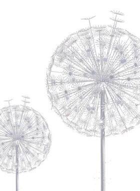 不锈钢蒲公英雕塑营销中心户外草坪亮化景观装饰美陈发光植物摆件