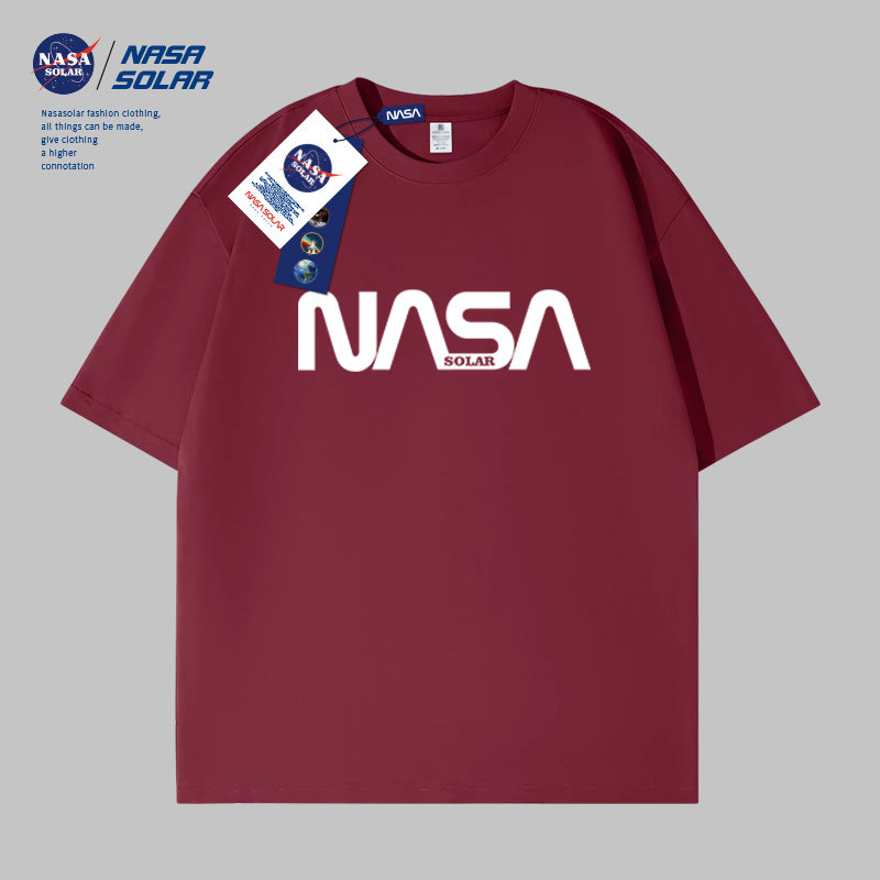 NASA联名2026新款街头简约卡通印花T恤套头上衣男女同款情侣短袖