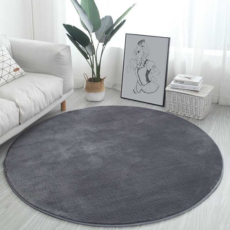 Round carpet bedroom bedside cushion blanket table floor mat - 图2