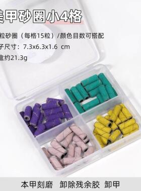美甲迷你砂圈打磨头轴心打磨甲面小沙圈本甲刻膜卸指甲美甲店专用