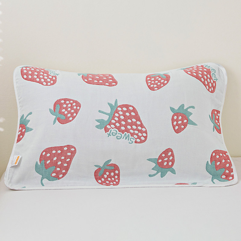 洁丽雅家用全棉六层纱布一对装枕巾 洁丽雅温州枕巾