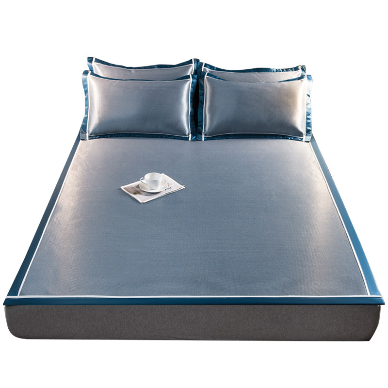 洁丽雅高端冰丝可水洗三件套软凉席 洁丽雅温州冰丝席