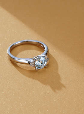 心心相印钻戒金功良匠S925银原创