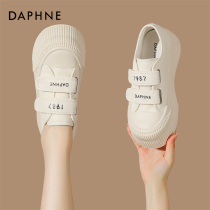 Daphne Daphne ~ thick bottom small white shoes womens shoes 2024 new casual magic sticker heightening 100 hitch sneakers