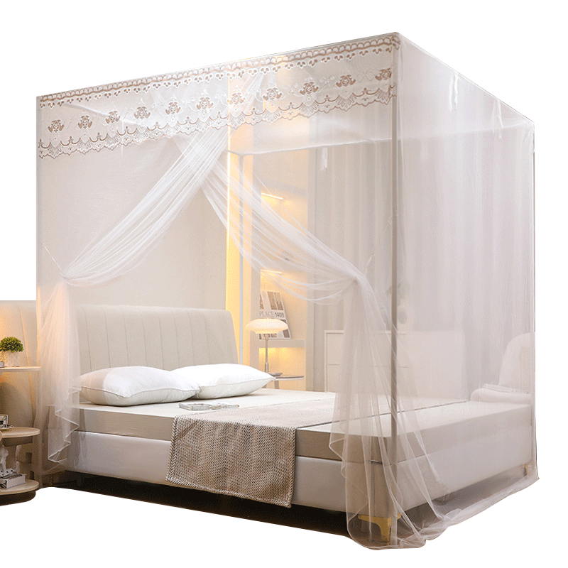 新款纹蚊帐家用单开门1.8X2米双人床支架老式1.2M单人公主风1.5米 - 图3