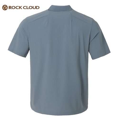 岩云ROCKCLOUD户外运动城市通勤男商务休闲男士短袖衬衫吸湿速干 - 图1