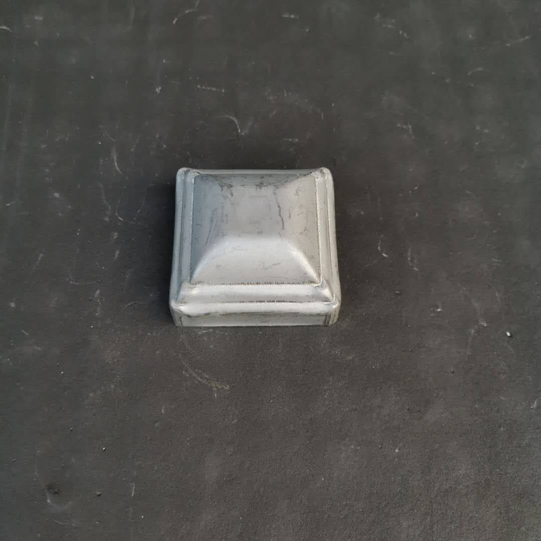 铁艺方管封口盖铁艺柱头冲压装饰盖护栏球头盖帽方堵头护栏配件