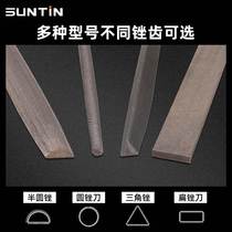 Flat flat triangular semi-circle woodworking filing knife metal grinding tool coarse teeth high carbon steel band shank pliers work rubbing knife sleeve