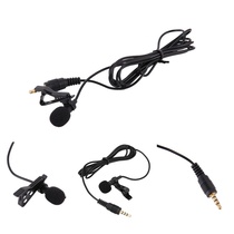 Portable Clip-on Lapel Lavalier Microphone 3 5mm Jack Hand