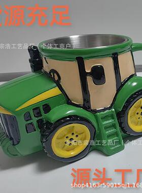 跨境Vintage Green Tractor FarmEquipmentMug绿色拖拉机马克杯