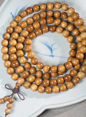 幽闲庭金丝楠木手串108颗多圈男女款护身符佛珠天然木质文玩手炼