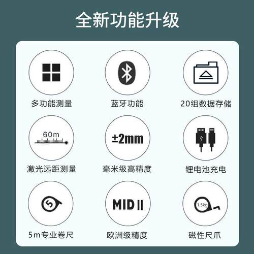 测锂电卷尺5光米迷锈你盒迈尺不钢尺MiLESEEY子高精度钢卷尺木工-图1